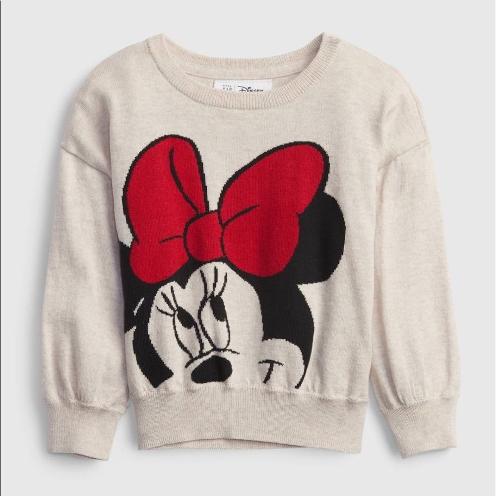 Gap x Disney Toddler Girls Minnie Mouse Sweater 3T